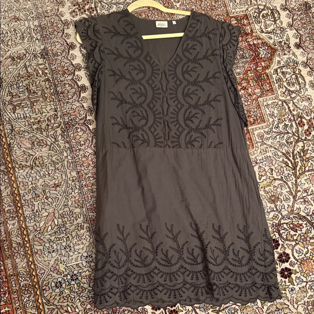 Hartford black cotton eyelet dress 2